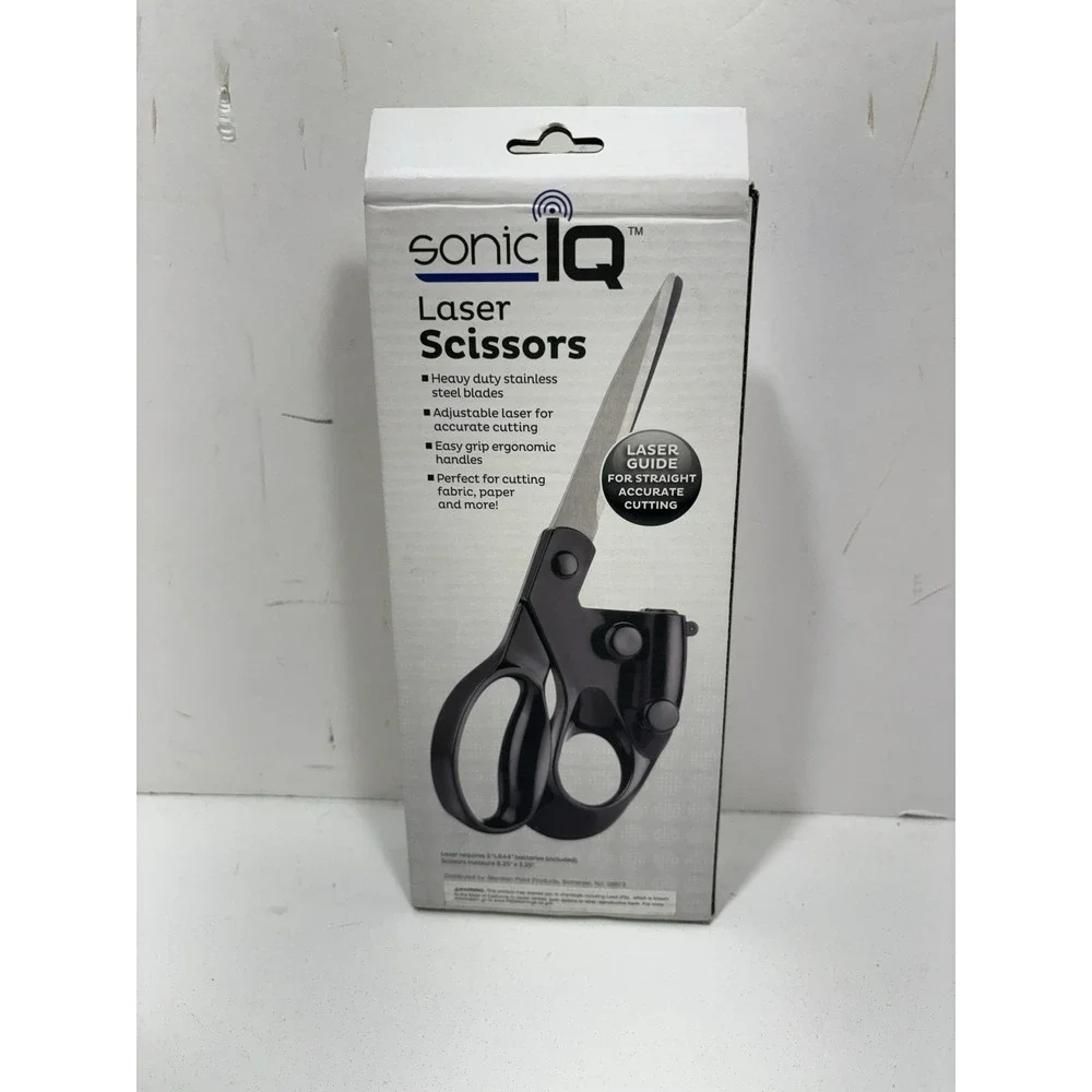 SonicIQ‎ Laser Scissors Cuts Straight Fast Laser Guided Scissors Sonic IQ New